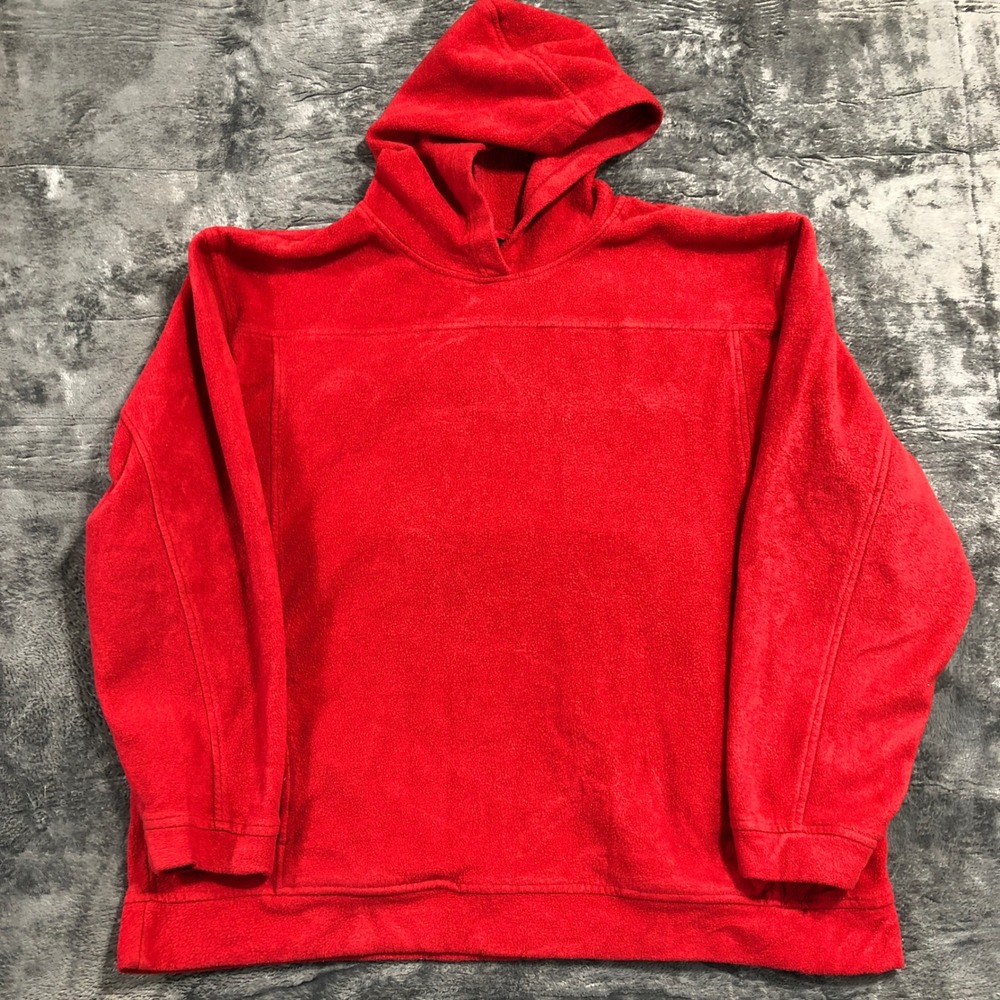 Steve & Barrys Mens 3XL Red Fleece Hoodie Pullover Oversized‎